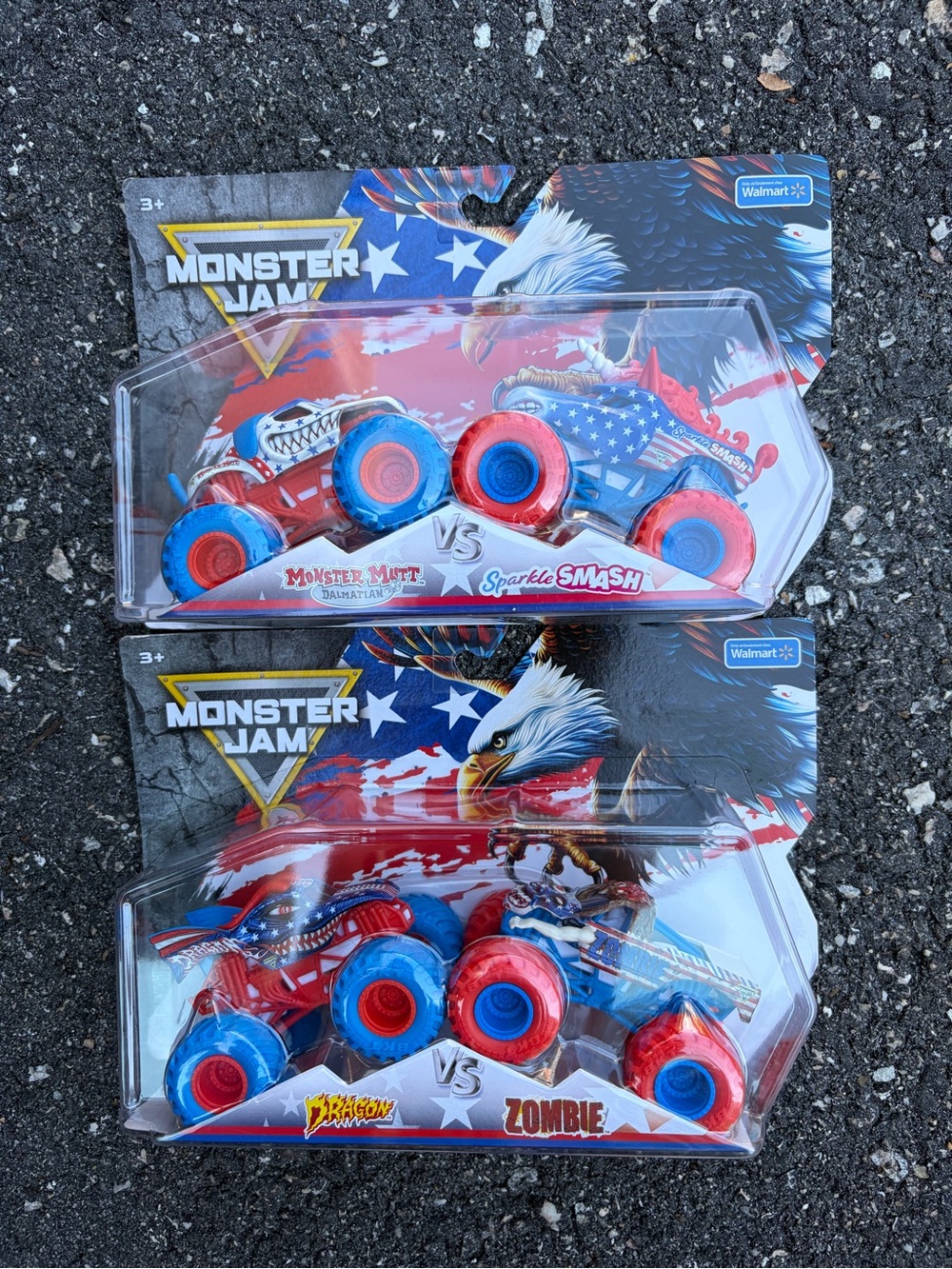 Monster Jam / Dragon & Zombie - Monster Mutt & Sparkle Smash / Stars & Stripes